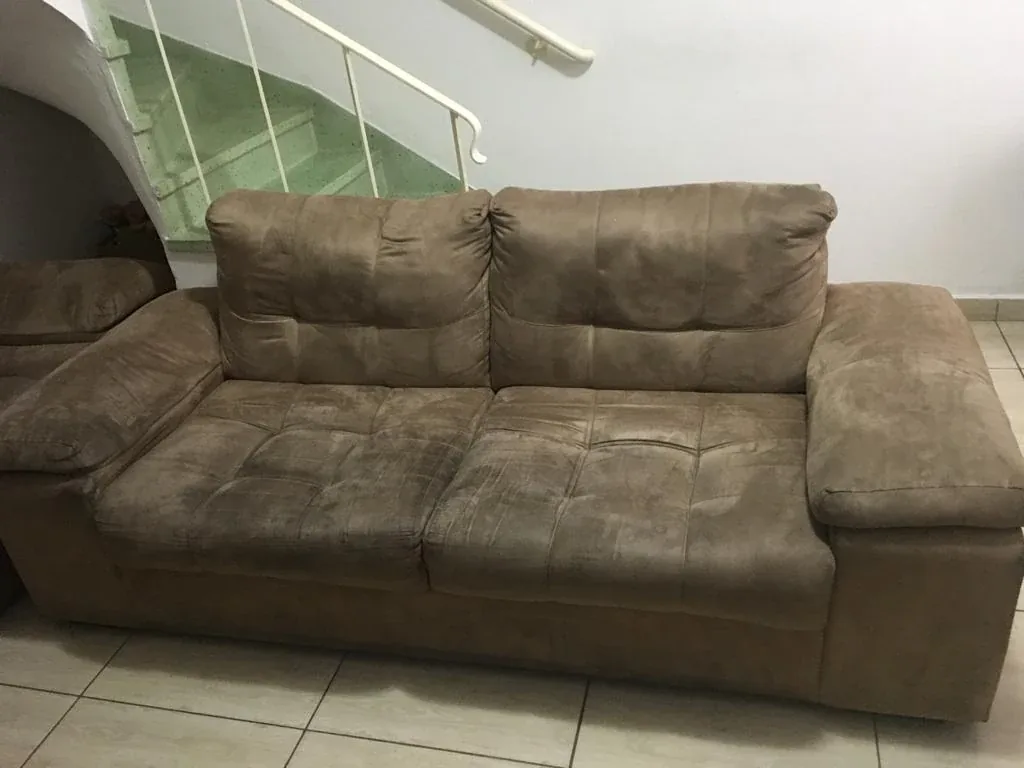 Sofá antes da higienização